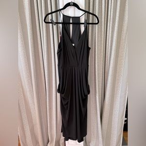 Black BCBGeneration faux wrap midi dress